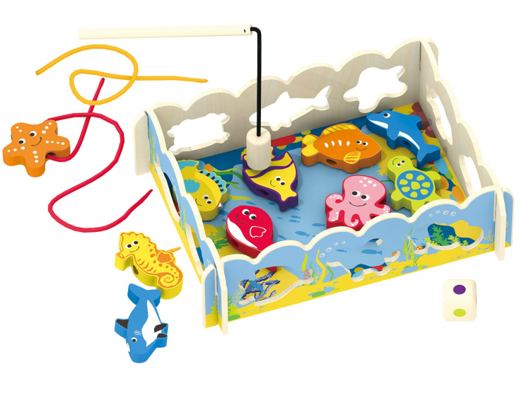 Jeu de pêche à la ligne en bois