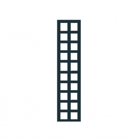 Treillage colonne 0,30 m x 1,41 m maille carrée - Anthracite