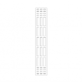 Treillage en bois COLONNE l. 0,30 x H. 1,97 m maille rectangle - Blanc