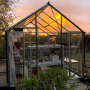 Serre de jardin en verre trempé et structure aluminium - Lams ALLIUM 4,90 m²