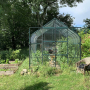 serre de jardin en verre 9m² toit verre et plexiglass