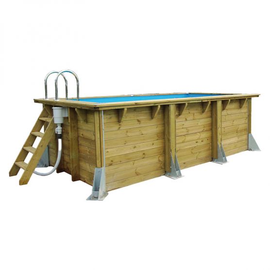 Piscine bois Azura 4,50 x 2,50 x H.1,26m Ubbink