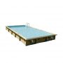 Piscine bois Linea 8,00 x 5,00 H. 1,40 m