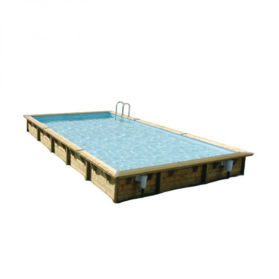 Piscine bois Linea 8,00 x 5,00 H. 1,40 m