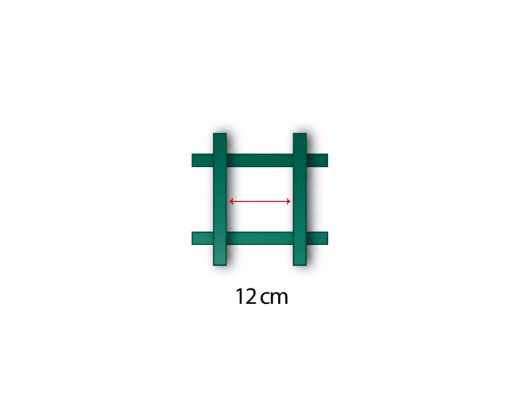 Maille carrée 12 cm - épaisseur 5 mm - largeur 23 mm