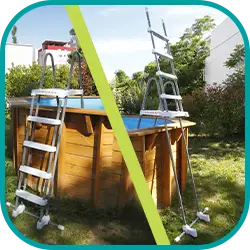 Echelles Ubbink intérieure et extérieure amovible Intex