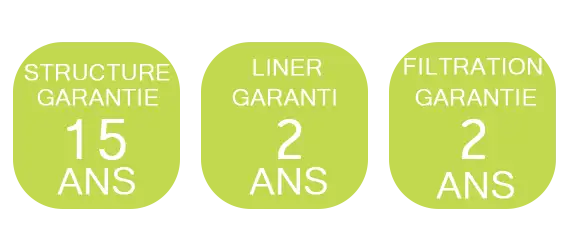 Garanties des piscines bois Ubbink