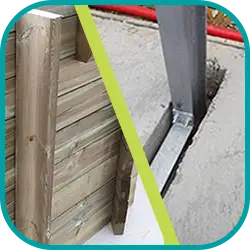 Renfort de paroi piscine bois Ubbink et berceau métallique IPN