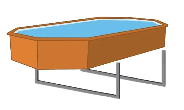 Double Berceau métallique IPN pour renfort de structure piscine bois Ubbink
