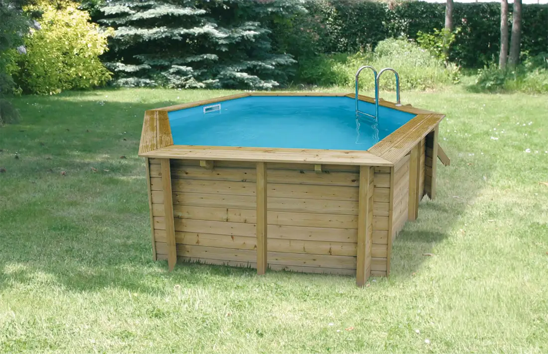 Piscine Sunwater Ubbink 4,10 x H. 1,20m de forme hexagonale